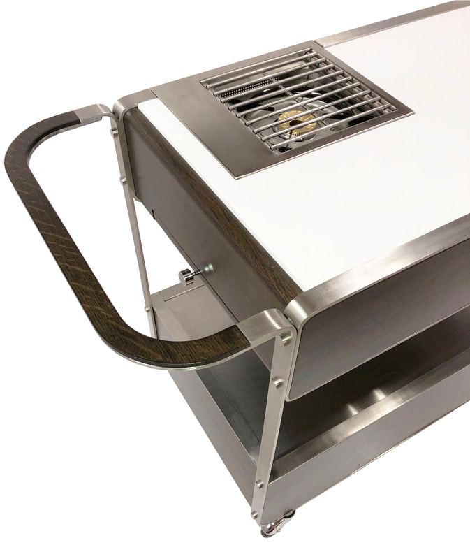 Flambé Cart, Top Open