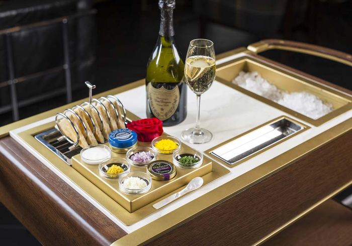 Caviar Champagne Cart